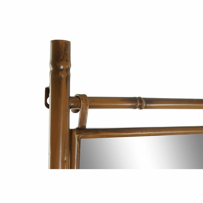 Поставка за кърпи DKD Home Decor Огледало Метал Горчица (55 x 3 x 190 cm)