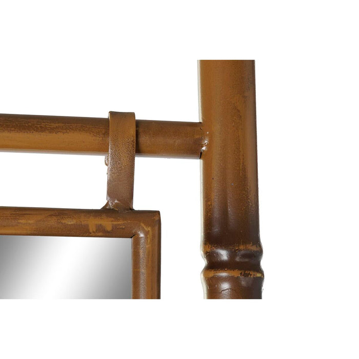 Поставка за кърпи DKD Home Decor Огледало Метал Горчица (55 x 3 x 190 cm)