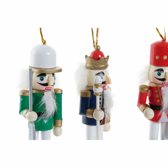 Коледна Украса DKD Home Decor Дървен Орехотрошачка (3 x 3 x 10 cm) (4 броя)