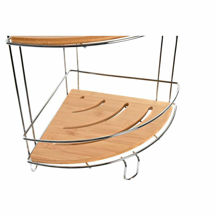 Стелажи за Баня DKD Home Decor Бамбук Алуминий Неръждаем хром метал Естествен 19,5 x 19,5 x 47 cm