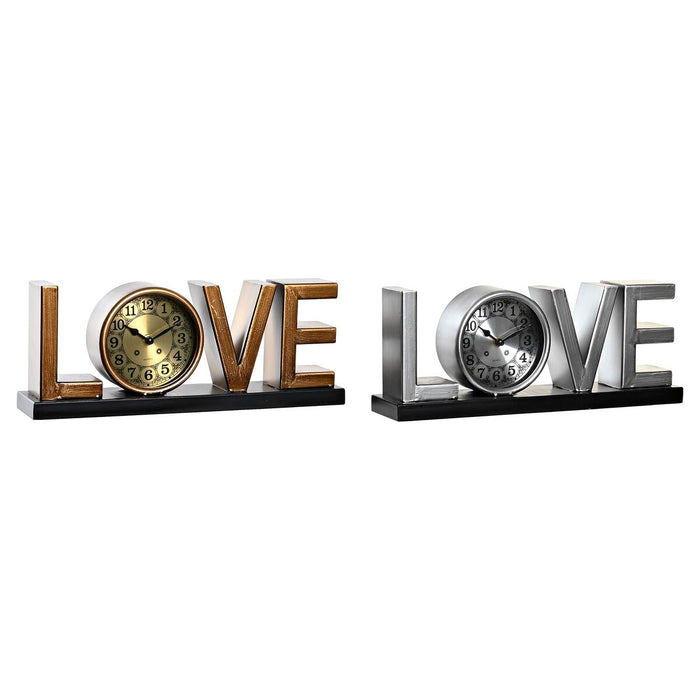 Lauakell DKD Home Decor Love Мед Златен Сребрист Loft (2 броя)