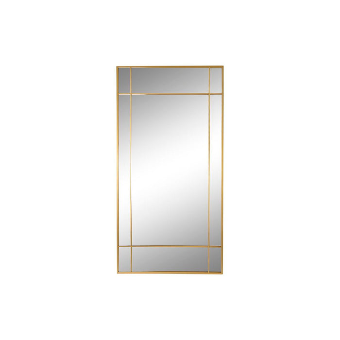 Стенно огледало DKD Home Decor Златен Кристал Желязо 90 x 2 x 180 cm