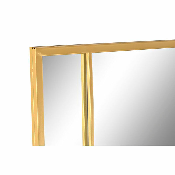 Стенно огледало DKD Home Decor Златен Кристал Желязо 90 x 2 x 180 cm