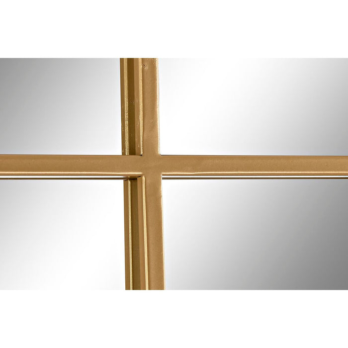 Стенно огледало DKD Home Decor Златен Кристал Желязо 90 x 2 x 180 cm