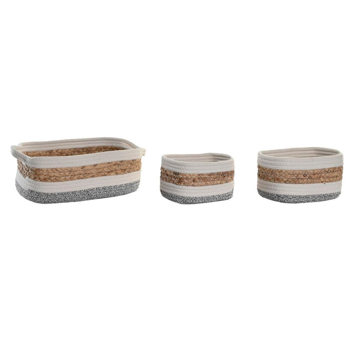 Декоративна кутия DKD Home Decor Естествено влакно 33 x 23 x 13 cm