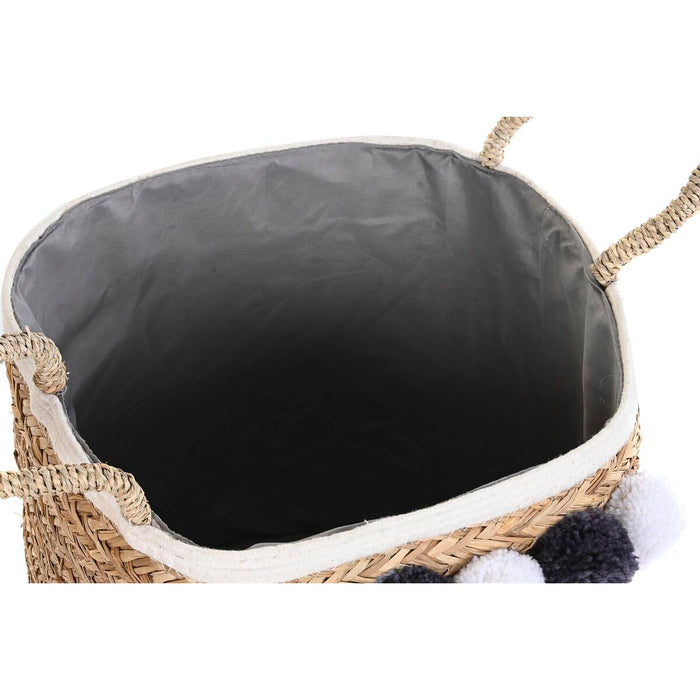 Игра на Кошници DKD Home Decor Естествено влакно Помпони 40 x 40 x 35 cm 41 x 37 x 36 cm