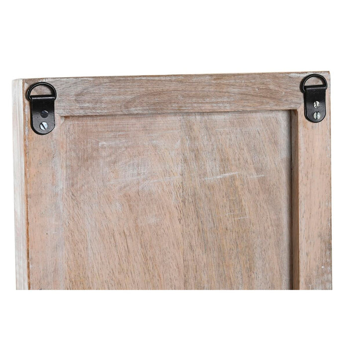 Декорация за стена DKD Home Decor Огледало Дърво Бял Дървен MDF (45 x 2,5 x 65 cm)