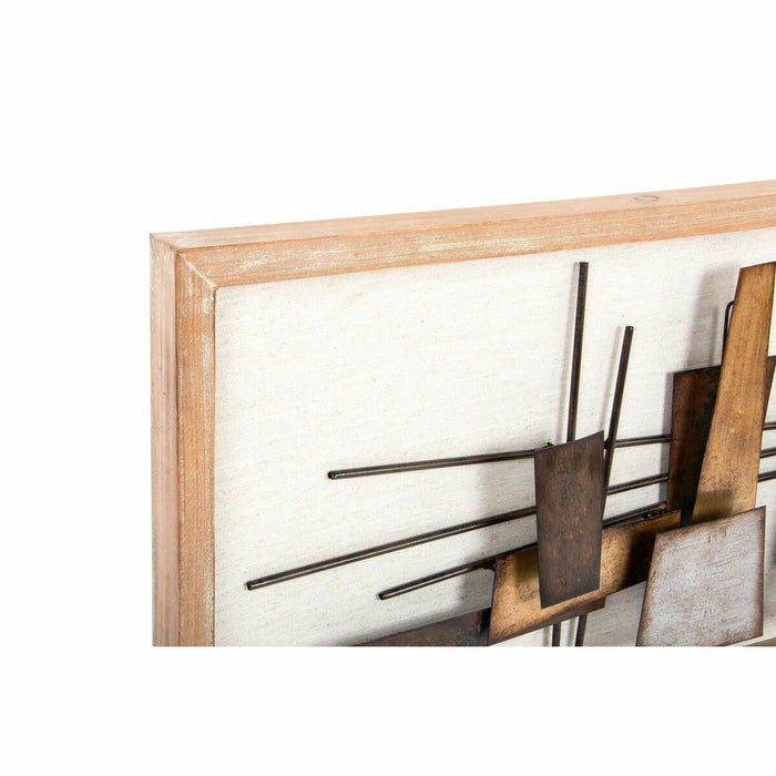 Декорация за стена DKD Home Decor 120 x 40 x 5,5 cm Абстрактен Естествен Златен Многоцветен Модерен (2 броя)