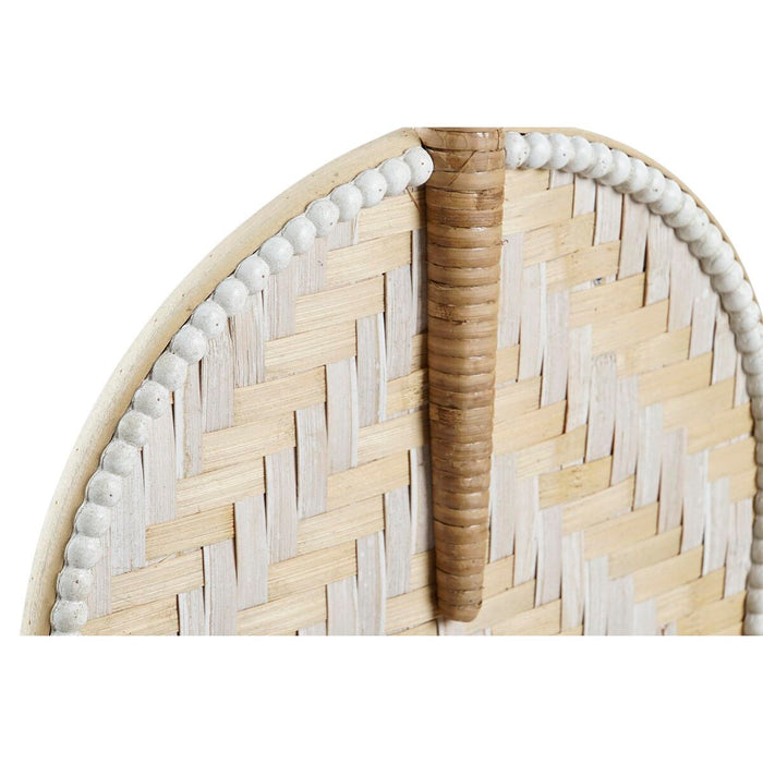 Декорация за стена DKD Home Decor Кафяв Бял Ветрило Бамбук (27 x 2 x 64 cm) (27 x 2 x 55 cm)