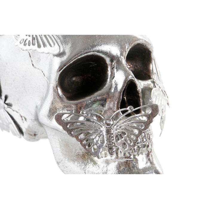 Декоративна фигурка DKD Home Decor Златен Сребрист Череп 16,5 x 10,5 x 11,5 cm (2 броя)