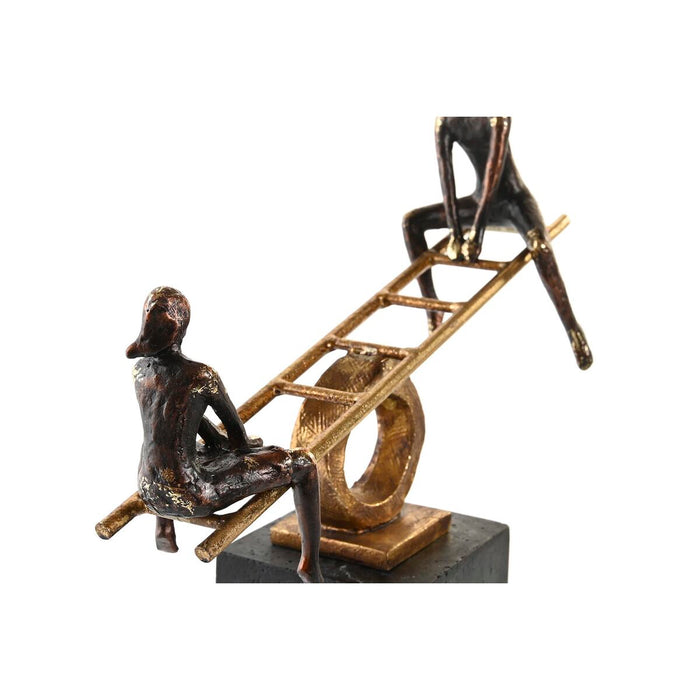 Декоративна фигурка DKD Home Decor Черен Златен Метал Смола Хора Модерен (27 x 9 x 27,5 cm)