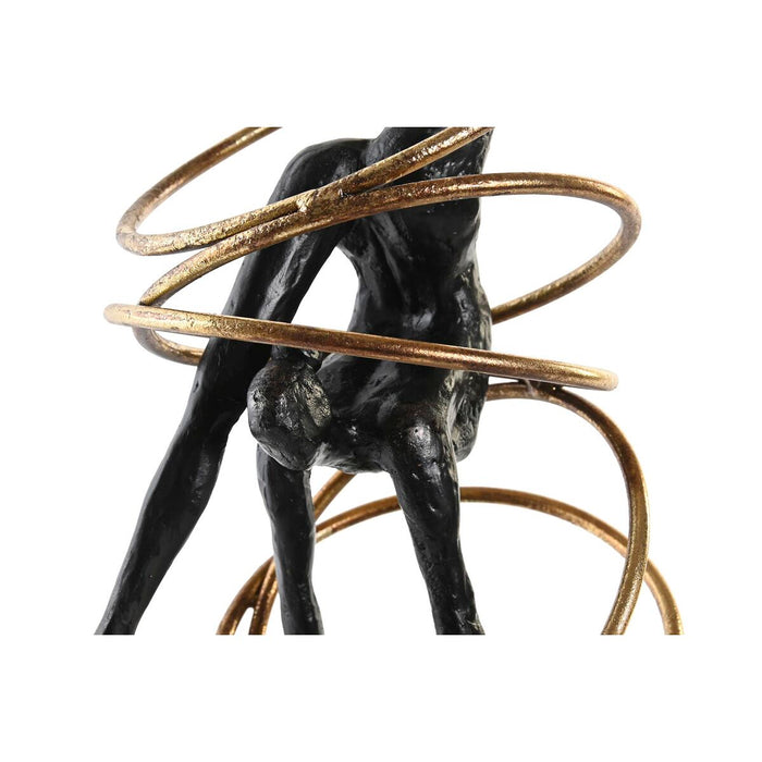 Декоративна фигурка DKD Home Decor Черен Златен Метал Смола Модерен (17 x 14 x 42,5 cm)