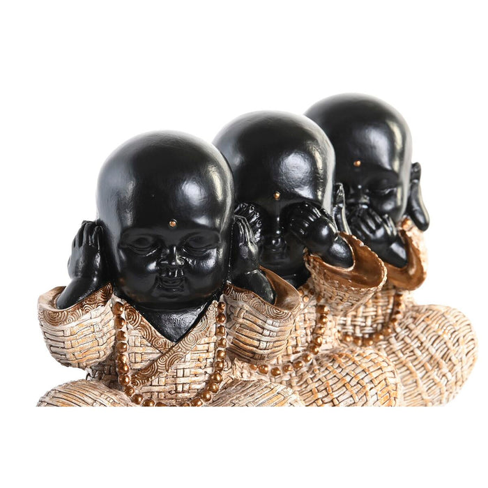 Декоративна фигурка DKD Home Decor Червен Бежов Смола Монах Ориенталски (12 x 7,5 x 15,5 cm) (6 броя)