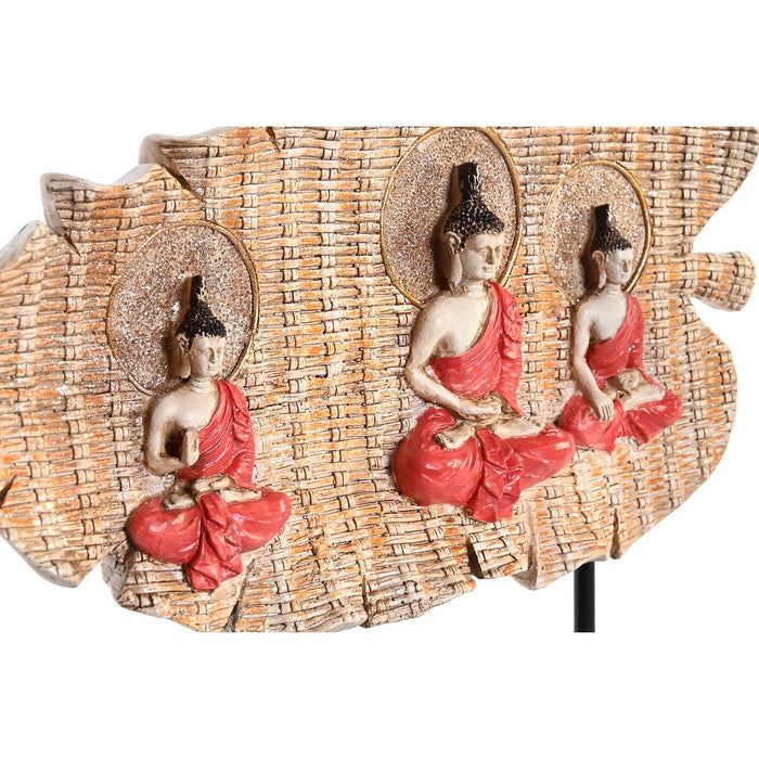 Декоративна фигурка DKD Home Decor 38 x 6 x 29,5 cm Червен Буда Зелен Ориенталски (2 броя)