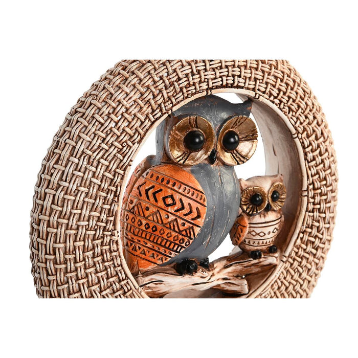 Декоративна фигурка DKD Home Decor 16,5 x 6 x 25,5 cm Бежов Бухал Син Boho (2 броя)