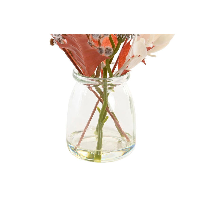 Декоративно Растение DKD Home Decor Кристал Златен Кафяв полиетилен Бял (6 x 6 x 27 cm) (2 броя)