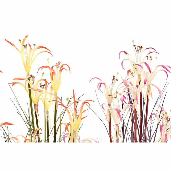 Декоративно Растение DKD Home Decor Метал Оранжев Зелен Бургундия PVC 35 x 35 x 114 cm (2 броя)
