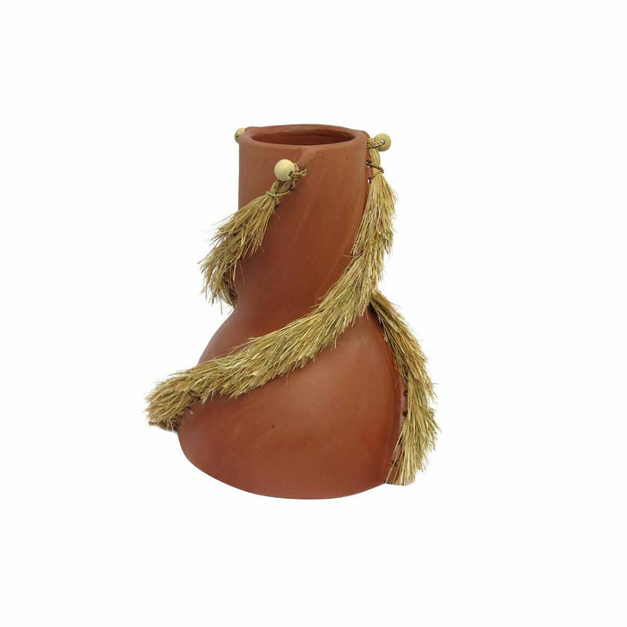Ваза DKD Home Decor Сив теракота 26 x 26 x 30 cm (2 броя)
