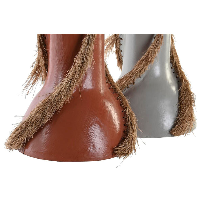 Ваза DKD Home Decor Сив теракота 26 x 26 x 30 cm (2 броя)
