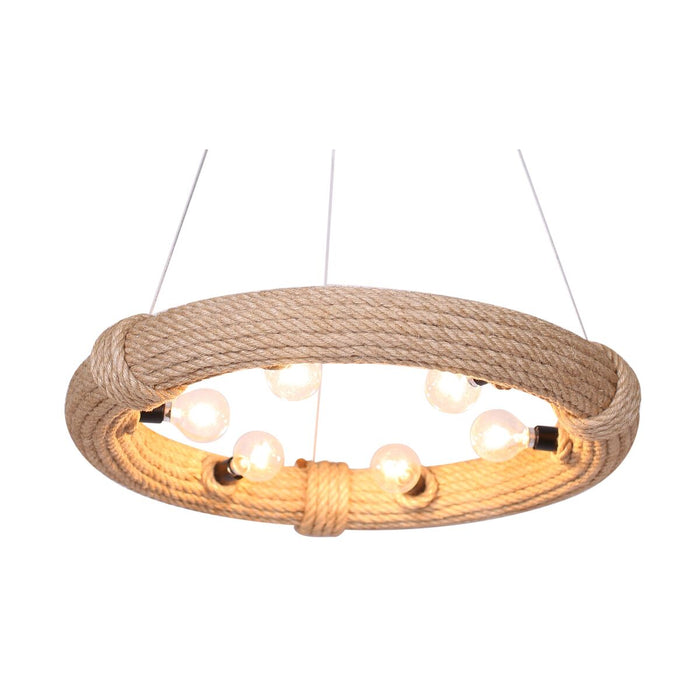 Полилей DKD Home Decor Кафяв Въже (51 x 51 x 10 cm) (47 X 47 X 10 CM)