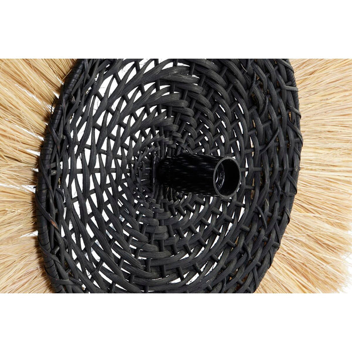 Стенна лампа DKD Home Decor Естествен Черен Колониален Желязо 220 V 25 W Юта (42 x 9 x 42 cm)