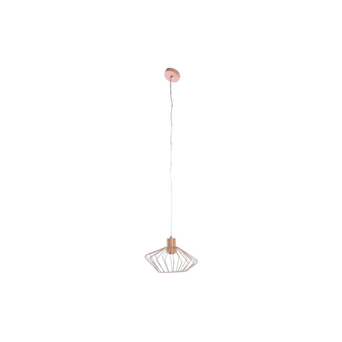 Полилей DKD Home Decor 34 x 34 x 21 cm Сребрист Черен Сив Розов Метал Бял 50 W 60 W Бор