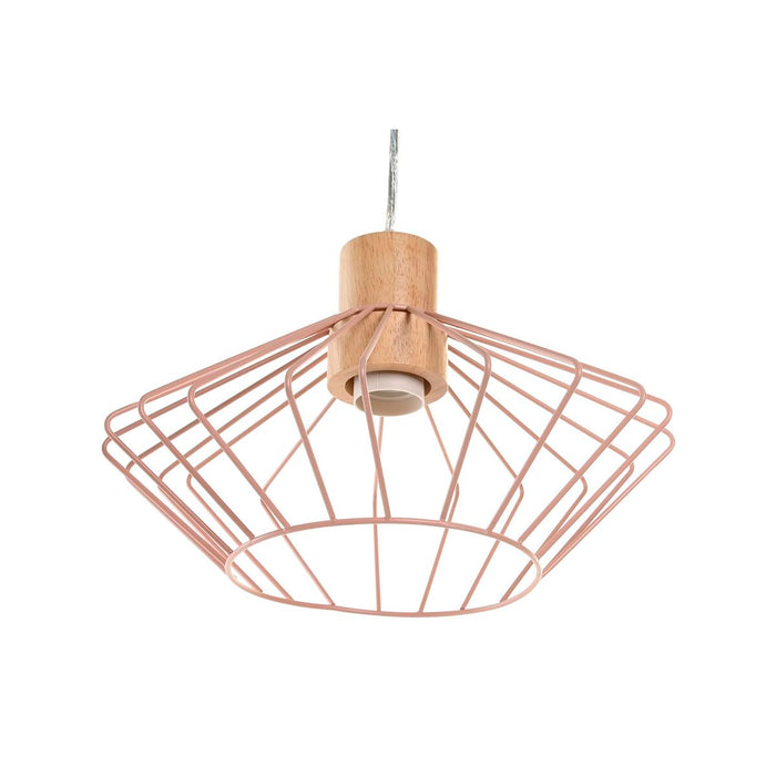 Полилей DKD Home Decor 34 x 34 x 21 cm Сребрист Черен Сив Розов Метал Бял 50 W 60 W Бор