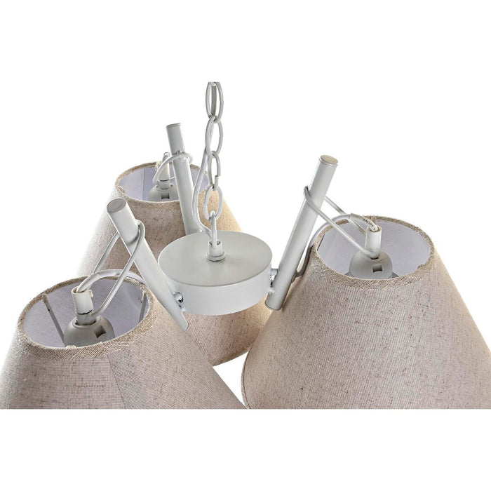 Полилей DKD Home Decor 50 x 46 x 30 cm Златен Метал Бял 50 W (2 броя)
