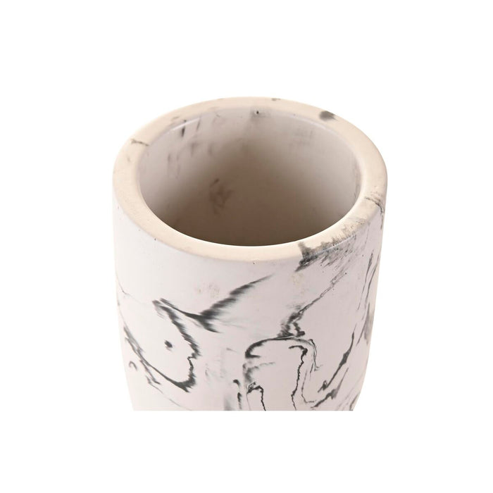 Чаша DKD Home Decor Бял Черен Цимент 7 X 7 X 9,5 CM