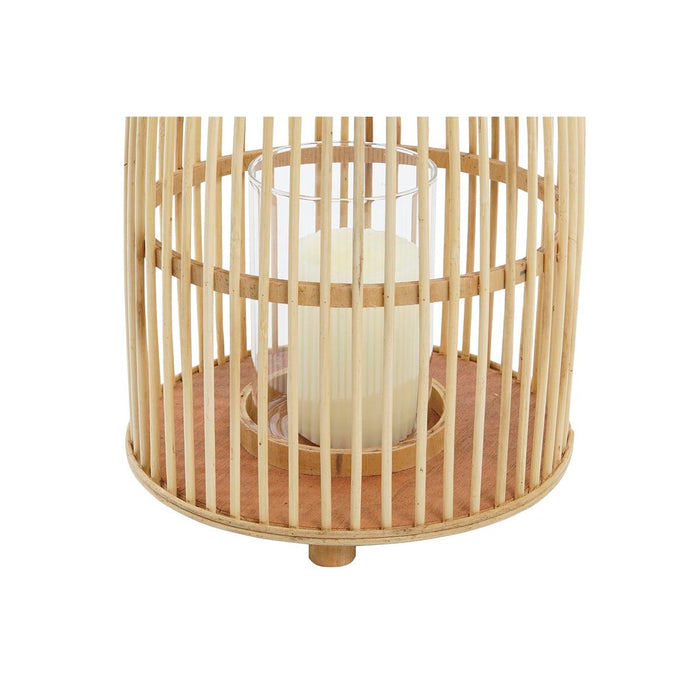 Поставка за свещ DKD Home Decor Кристал Бамбук (25 x 25 x 56 cm)