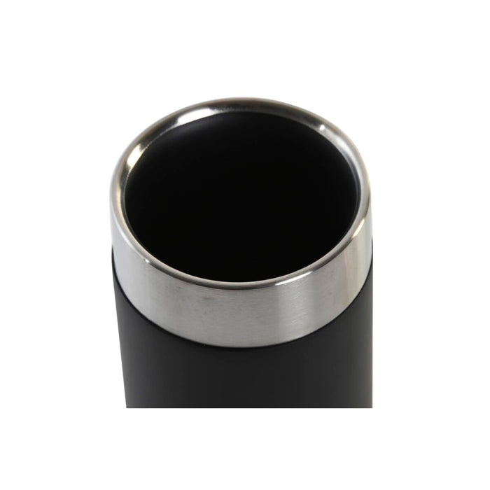 Поставка за четка за зъби DKD Home Decor Черен Сребрист Смола Неръждаема стомана 7 x 7 x 10,5 cm (12 броя)