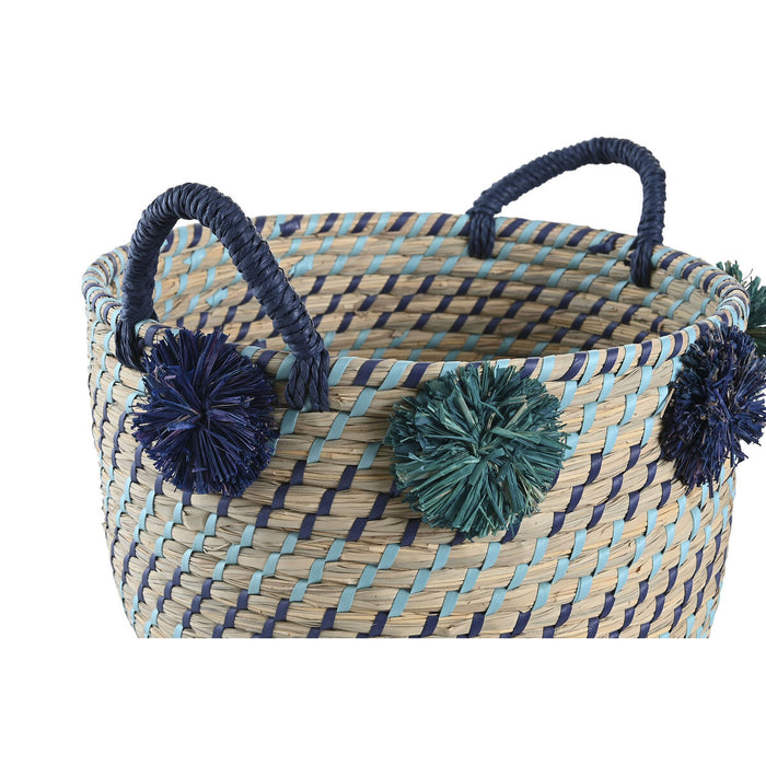 Игра на Кошници DKD Home Decor полипропилен Помпони 46 x 44 x 34 cm