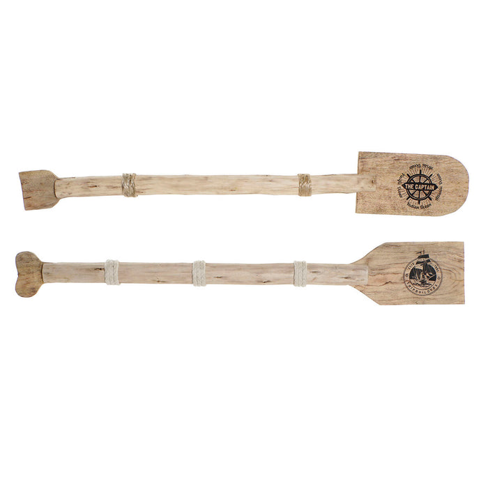 Декорация за стена DKD Home Decor 130 x 8 x 18 cm Кафяв Гребане (2 броя)