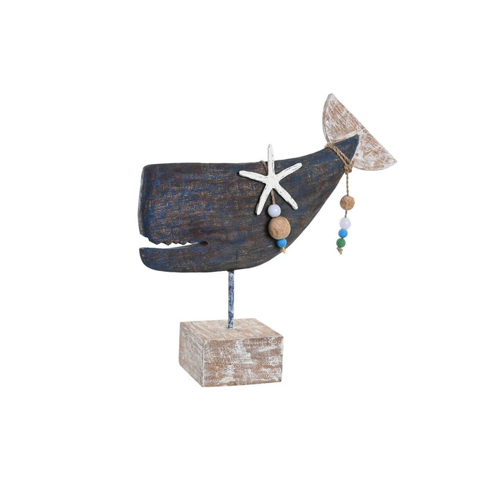 Декоративна фигурка DKD Home Decor Син Смола Дърво манго (37 x 11 x 39 cm)