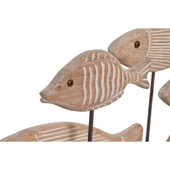Декоративна фигурка DKD Home Decor 51 x 8 x 27 cm Завършек със състаряващо покритие Светло кафяв Спирали