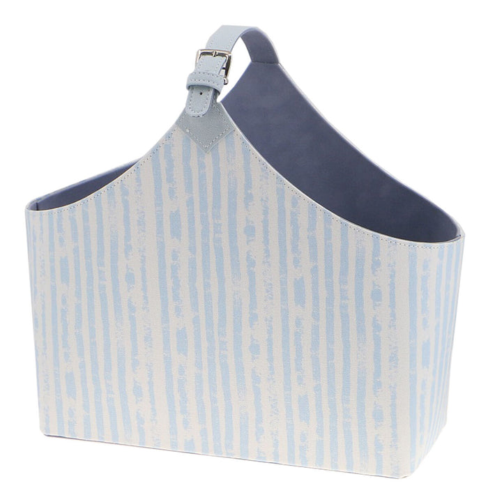 поставка за списания DKD Home Decor 49 x 17 x 45 cm Син Бял Средиземноморско