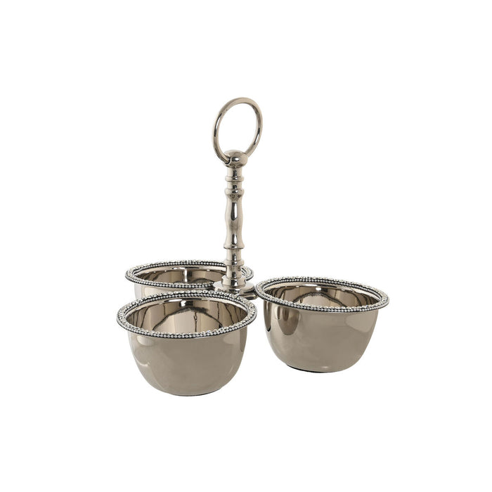 Украса за център на маса DKD Home Decor Сребрист Акрилен Алуминий 24 x 24 x 18 cm