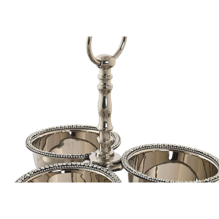 Украса за център на маса DKD Home Decor Сребрист Акрилен Алуминий 24 x 24 x 18 cm