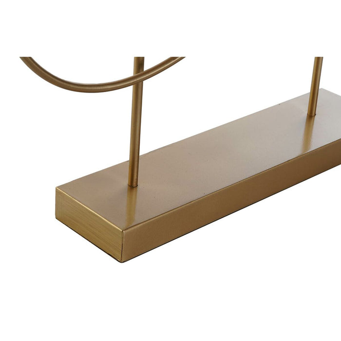 Декоративна фигурка DKD Home Decor 56 x 9 x 55 cm Абстрактен Черен Златен Бял Модерен