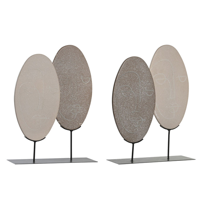 Декоративна фигурка DKD Home Decor Бежов Светло кафяв Модерен 27 x 8 x 35,5 cm (2 броя)