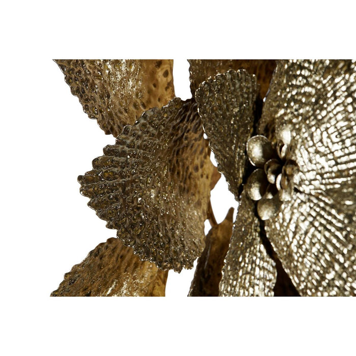 Декорация за стена DKD Home Decor 56 x 4,5 x 56 cm Цвете Златен Модерен