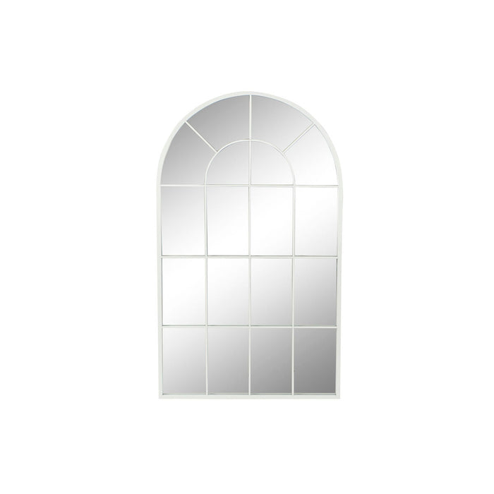 Стенно огледало DKD Home Decor Бял Кристал Желязо Прозорец 70 x 2,5 x 120 cm