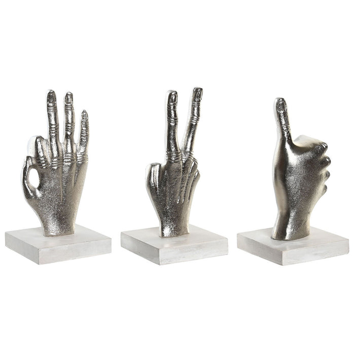 Декоративна фигурка DKD Home Decor Сребрист 10 x 10 x 20 cm (3 броя)