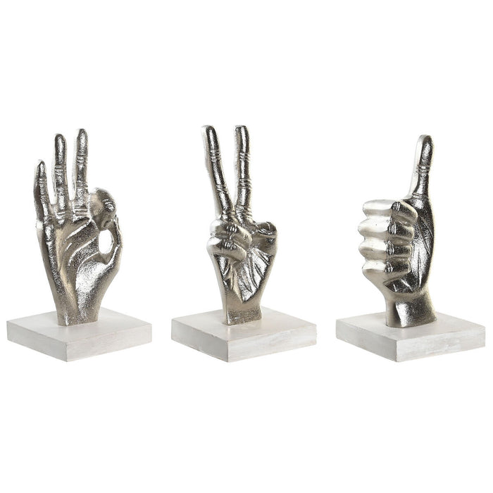 Декоративна фигурка DKD Home Decor Сребрист 10 x 10 x 20 cm (3 броя)