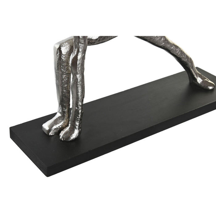 Декоративна фигурка DKD Home Decor 33 x 10 x 35 cm Сребрист Черен Индианец Yoga (3 броя)