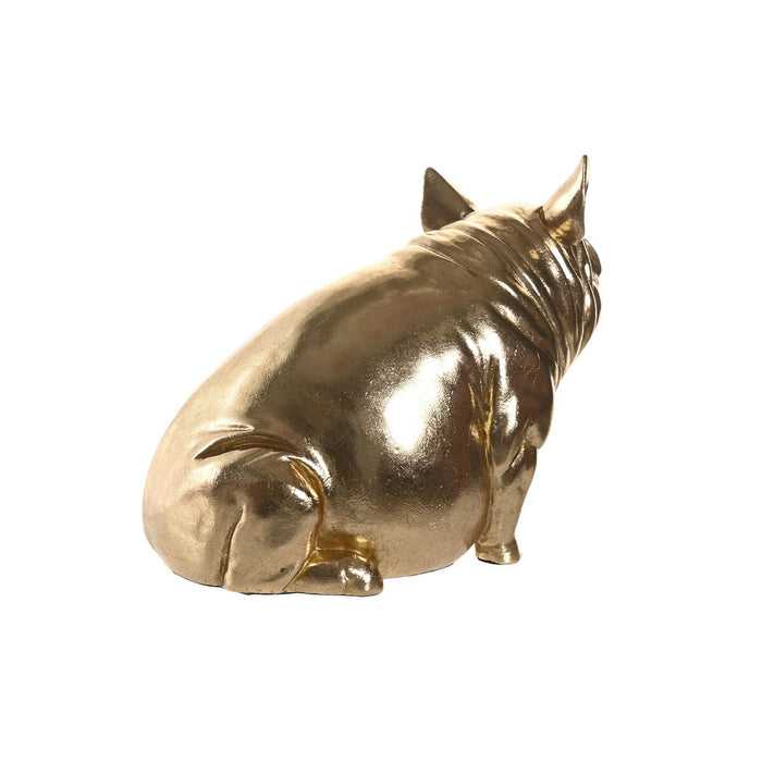 Декоративна фигурка DKD Home Decor Мед Златен Прасе 18,5 x 10,5 x 14 cm (2 броя)