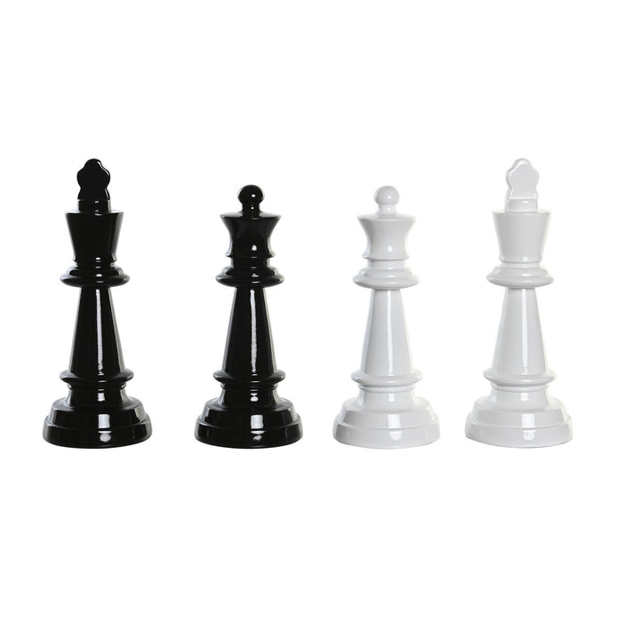 Декоративна фигурка DKD Home Decor Черен Бял Смола Шахматни Пулове Модерен (11 x 11 x 27,5 cm) (4 броя)