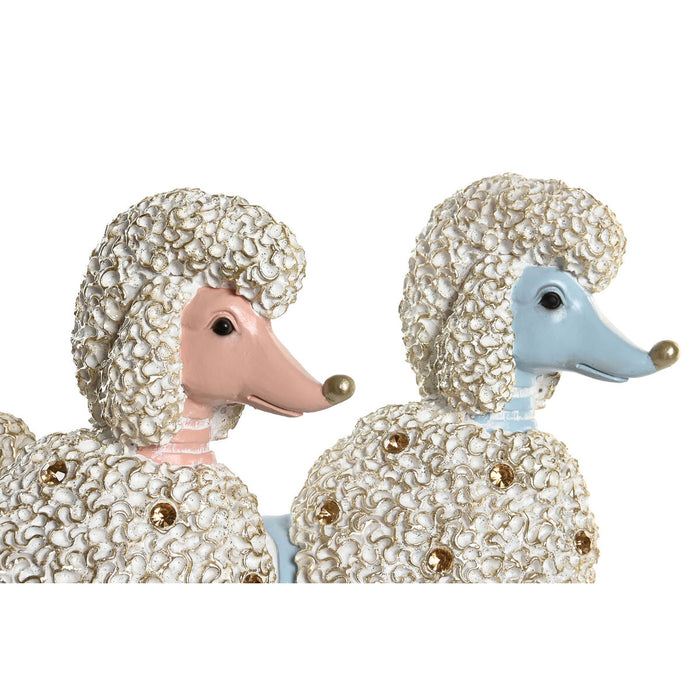 Декоративна фигурка DKD Home Decor Scandi 25 x 8 x 27,5 cm Син Розов (2 броя)