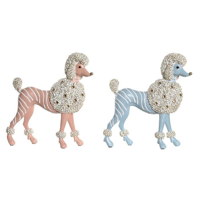 Декоративна фигурка DKD Home Decor Scandi 25 x 8 x 27,5 cm Син Розов (2 броя)