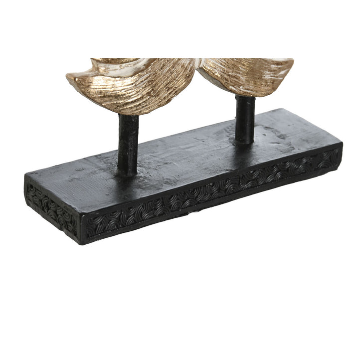 Декоративна фигурка DKD Home Decor 14,5 x 4 x 18,5 cm Син цвят тюркоаз Тропически Гущер Гранитогрес (2 броя)